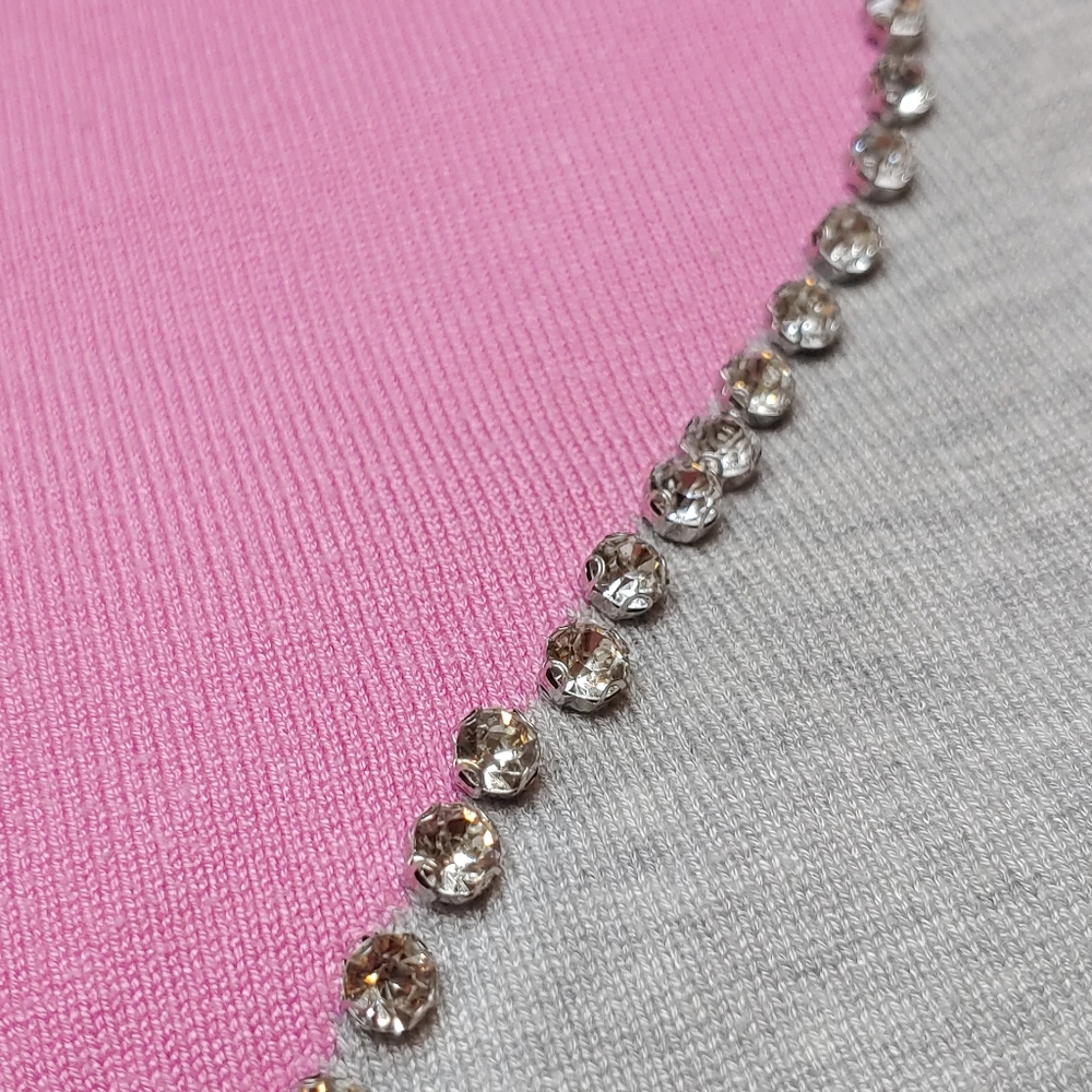 Magaschoni Pink Heart Surrounded by Substantial Size Rhinestones Medium - Picture 3 of 13